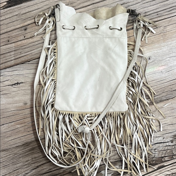 Spell Cream Fringe Crossbody with Beaded Accent - Picture 9 of 13